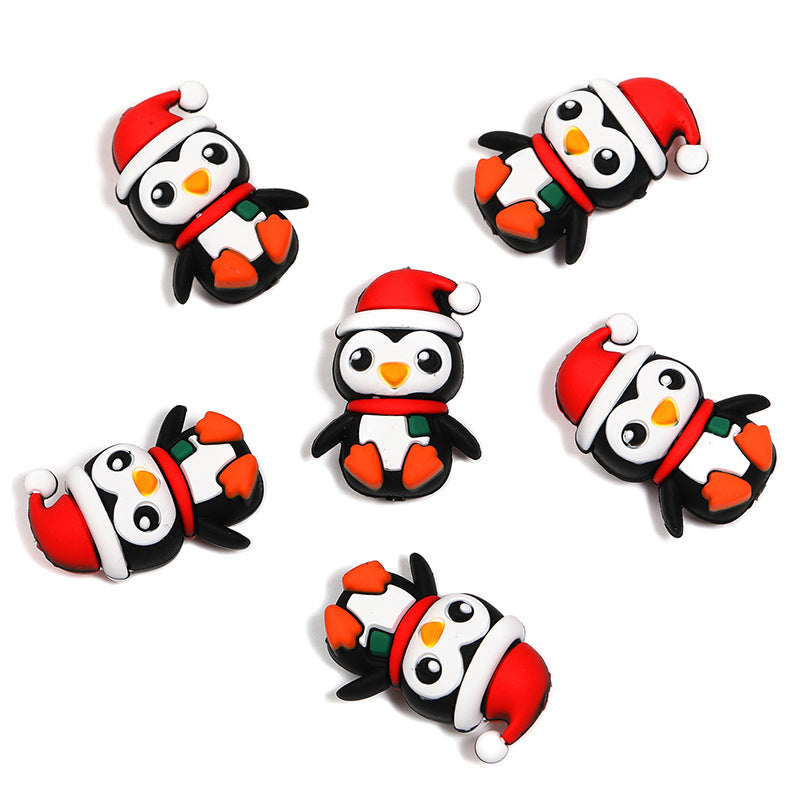 Wholesale Random 50pcs/pack Christmas series of 3D Focal Beads