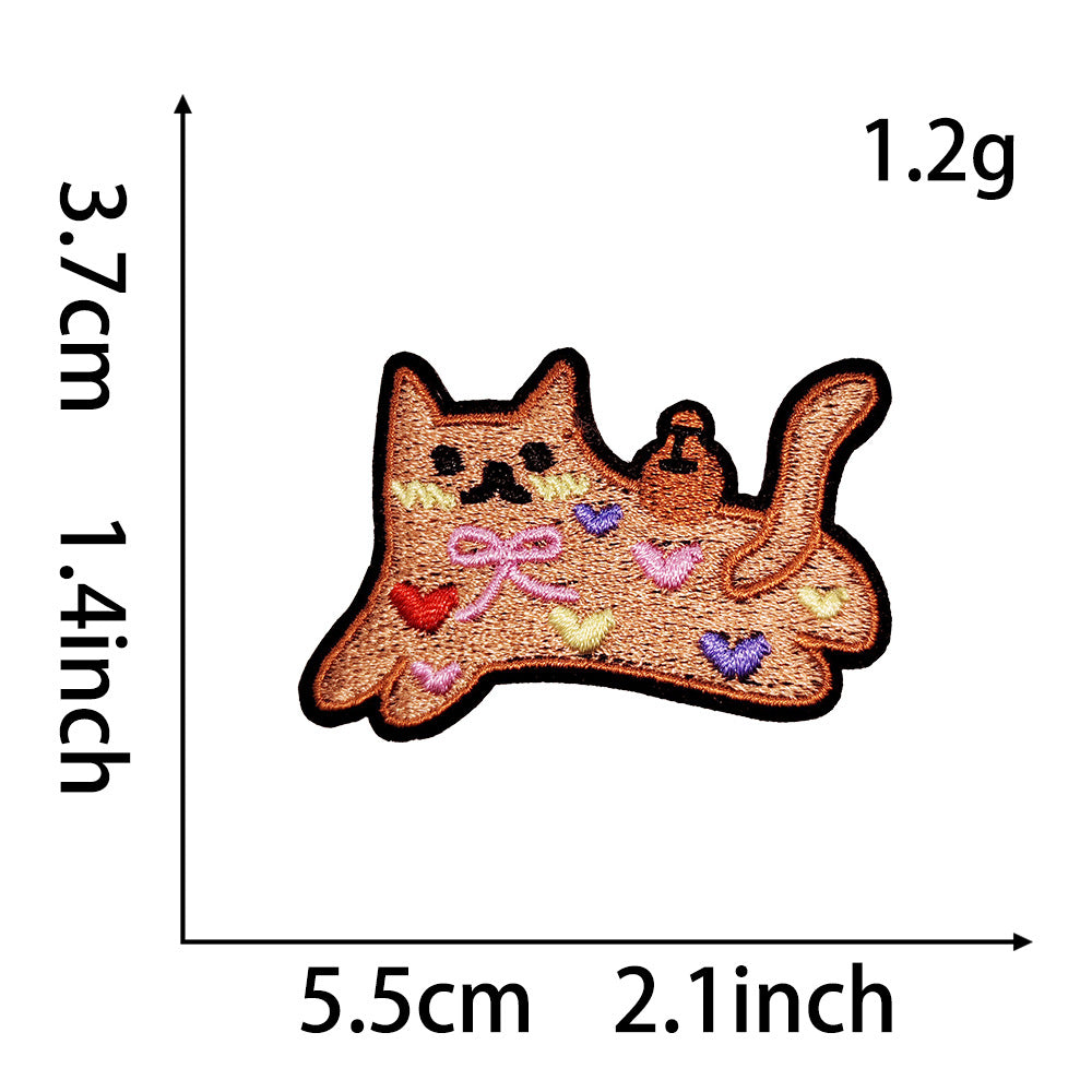 Wholesale Embroidered Self Adhesive Dachshund Dog Patch Set Cute Cartoon Design For Coats DIY Fashion Accessory