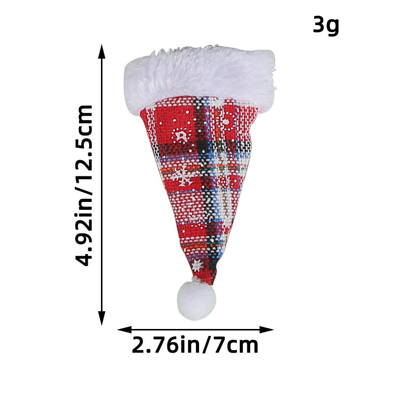 Wholesale Sequin Creative Mini Christmas Hat Cutlery Hat Decoration