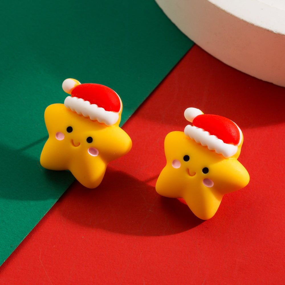 Wholesale Christmas Cartoon Sweet Childlike Earrings