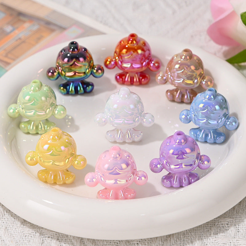 Wholesale 10pcs/pack Color-plated cute loose beads