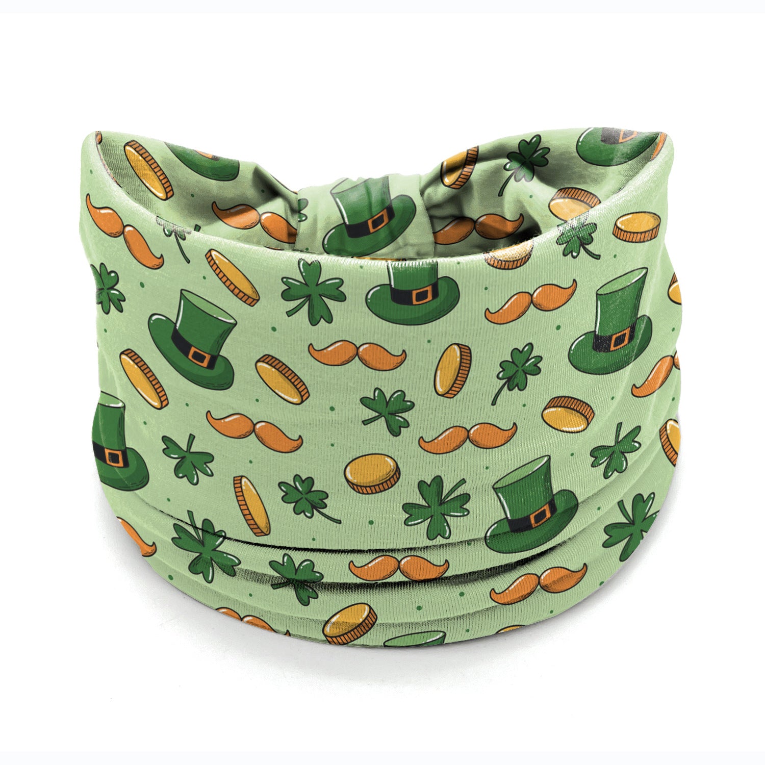 Wholesale St.  Patrick' s Day printed clover elastic wide headband