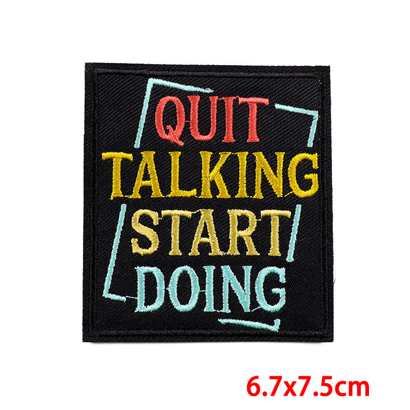 Wholesale Cartoon colorful letters with adhesive DIY embroidery patch