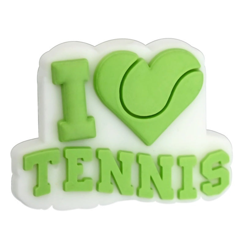 Wholesale Random 100pcs/pack PVC soft rubber perforated beaded accessories for ball sports series   Focal Beads