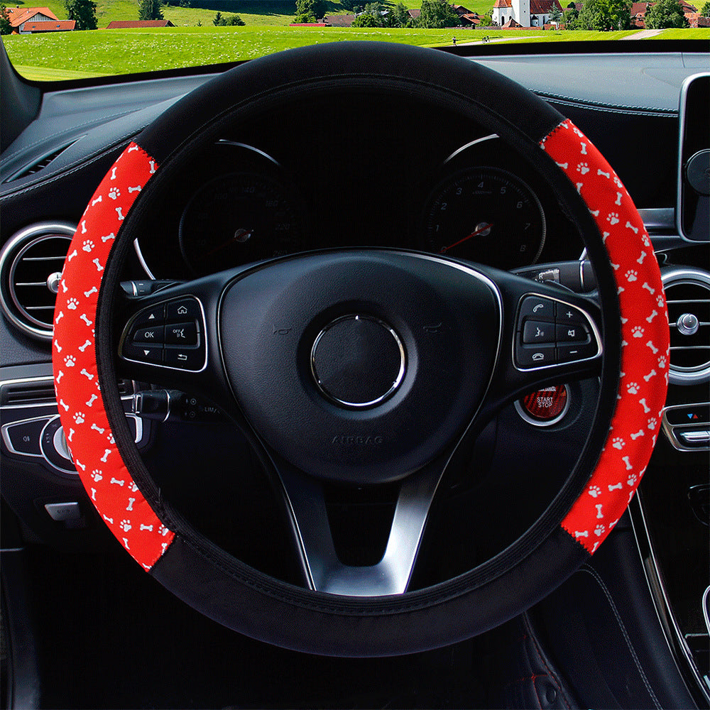 Wholesale Neoprene Color Matching Maple Leaf Elastic Band Car Steering Wheel Cover