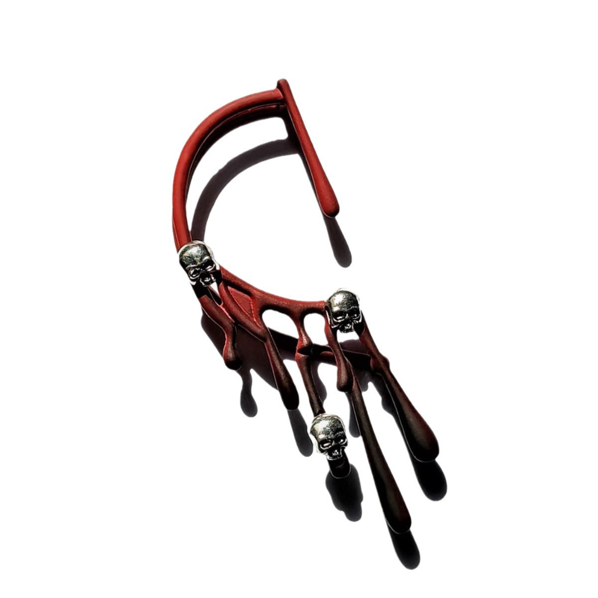 Wholesale Halloween Exaggerated Lava Retro Wine Red Earrings