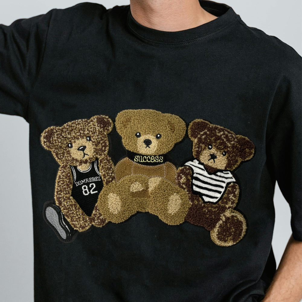 Wholesale Trendy Cartoon Bear Towel Embroidery Patch DIY Craft Supply For Coat Decoration Fashion Accessory For Resale
