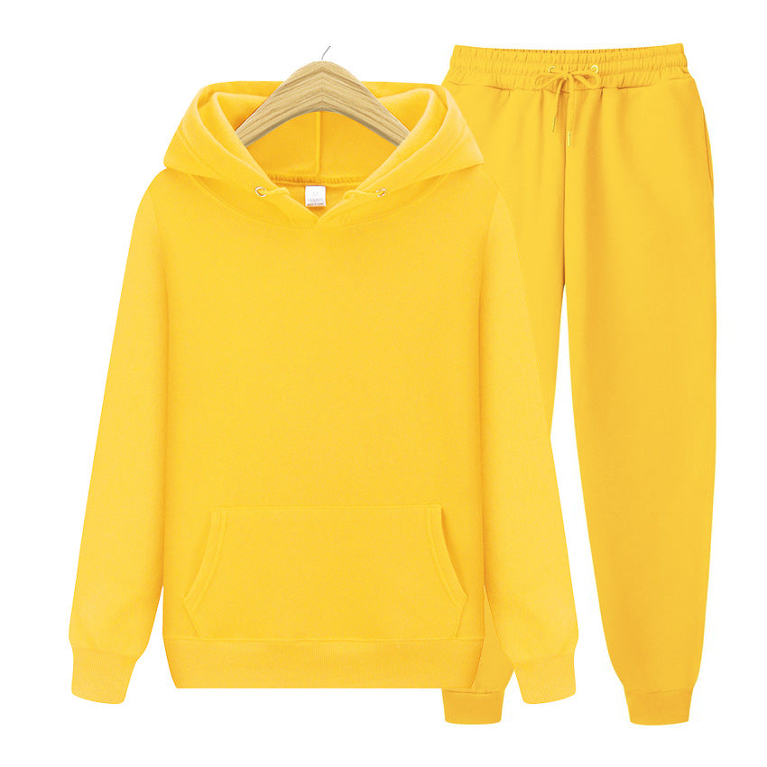 Wholesale Autumn and Winter Solid Color Sweatshirt Sports Suit