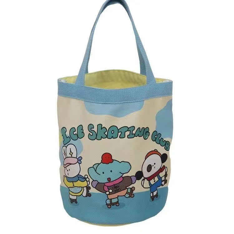 Wholesale Canvas Bag Cute Graffiti Childlike Illustrations Portable Drum Bag
