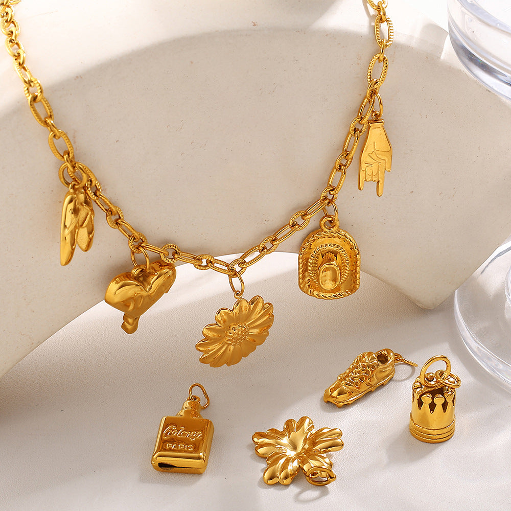 Wholesale Various styles of stainless steel necklace pendant accessories