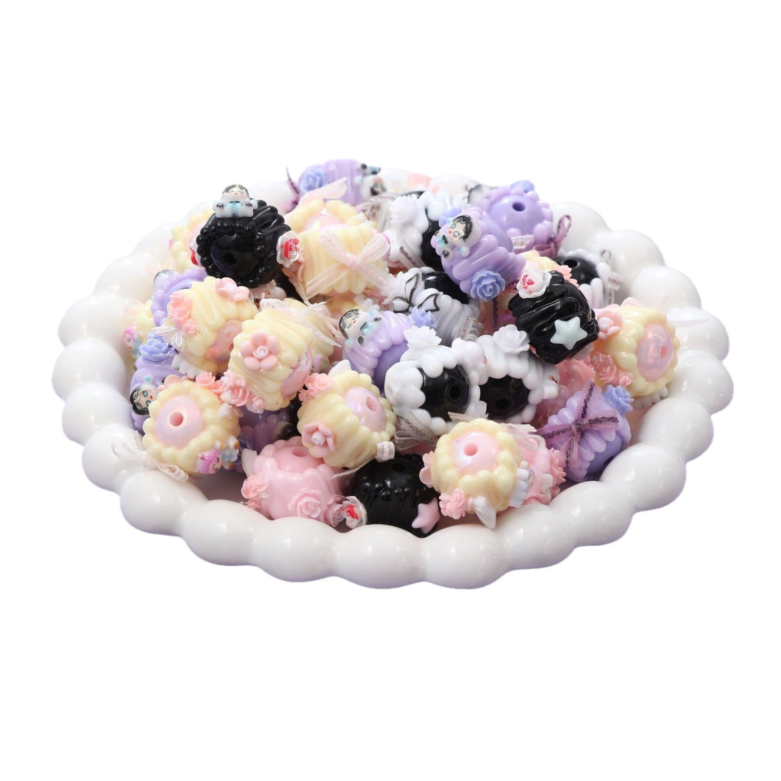 Wholesale Cartoon 3D Flower Heavy Beads