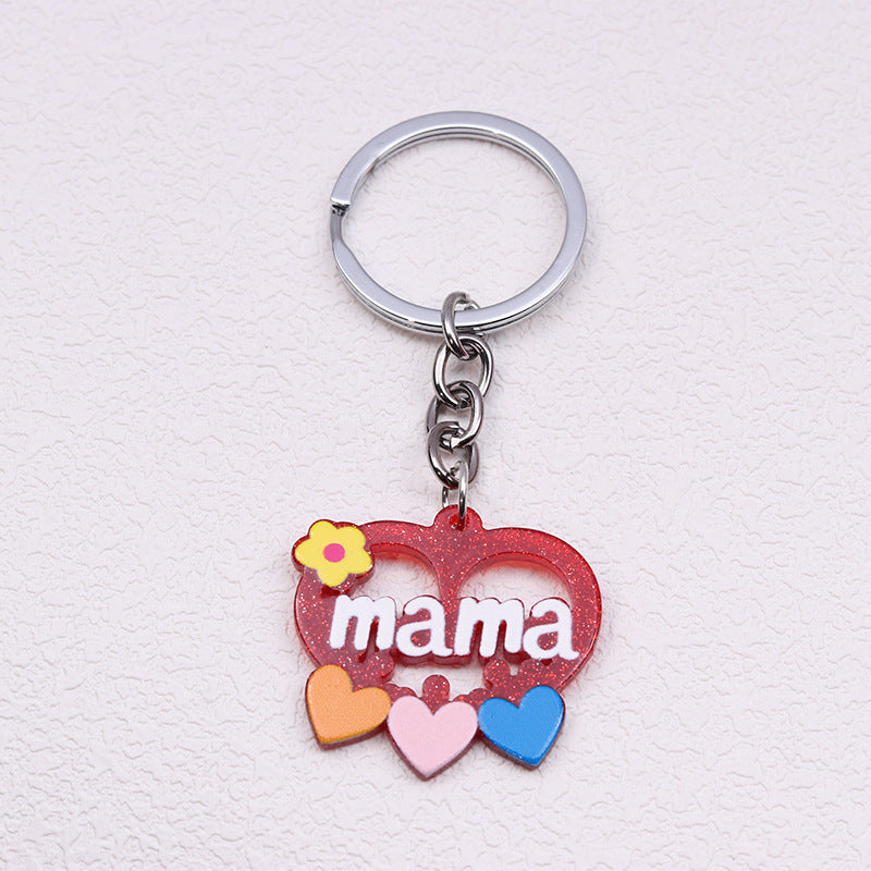 Wholesale Mother's Day Acrylic Printed Keychains