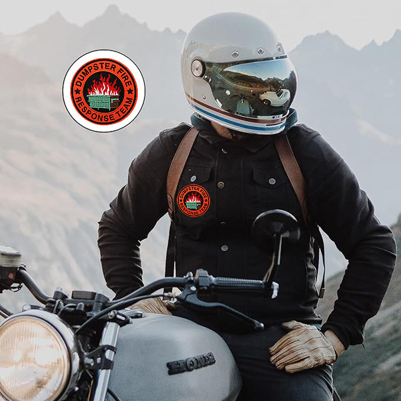 Wholesale Flame Trash Can Embroidered Patch