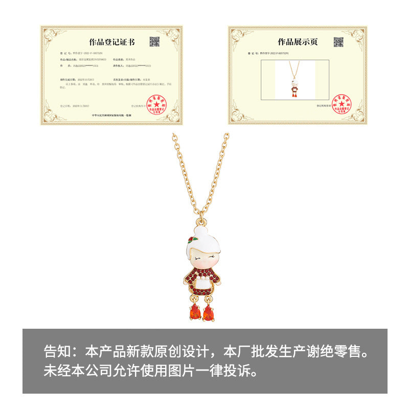 Wholesale  Cartoon Christmas Series Necklace