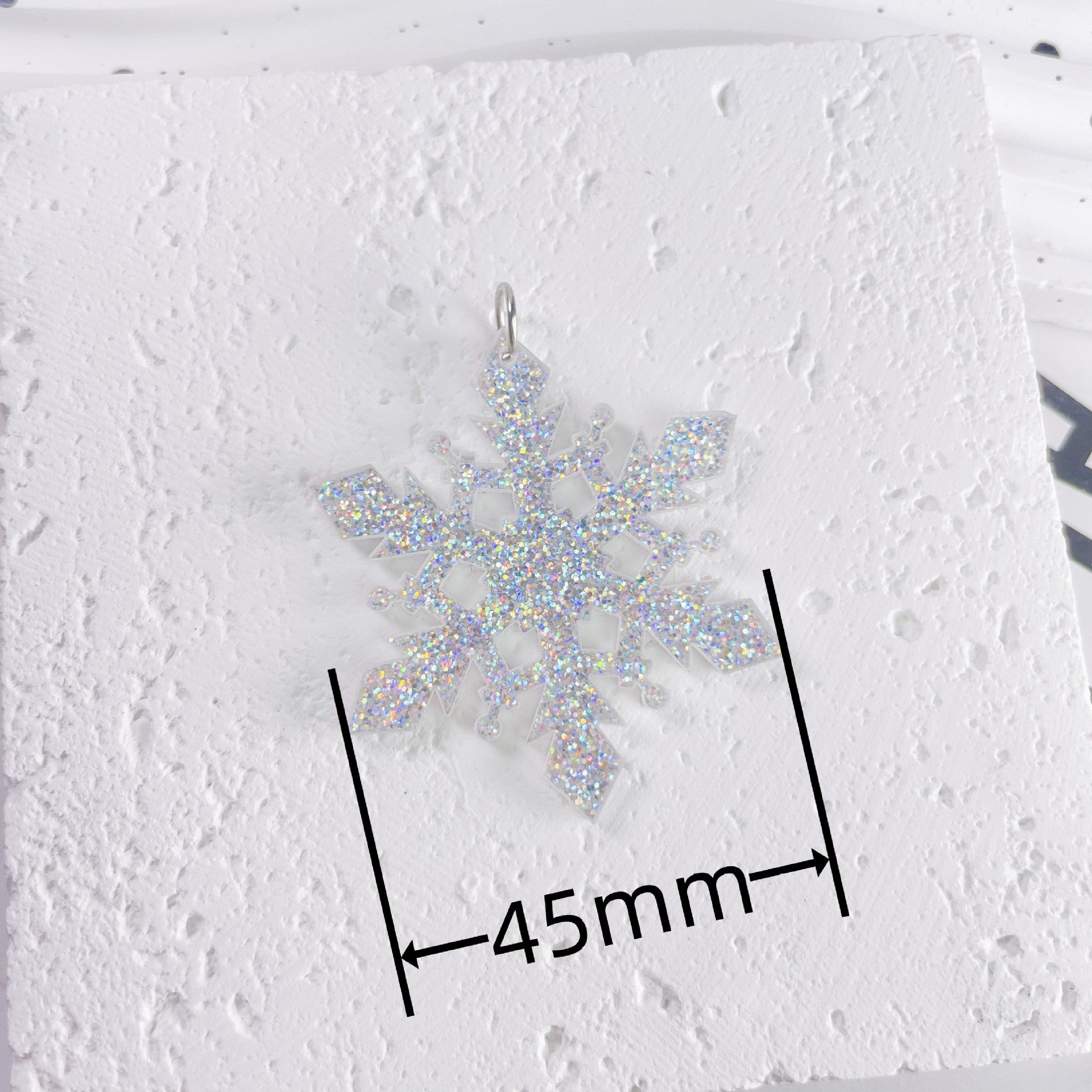 Wholesale New Acrylic Christmas Tree Cactus Snowflake DIY Earrings Pendant