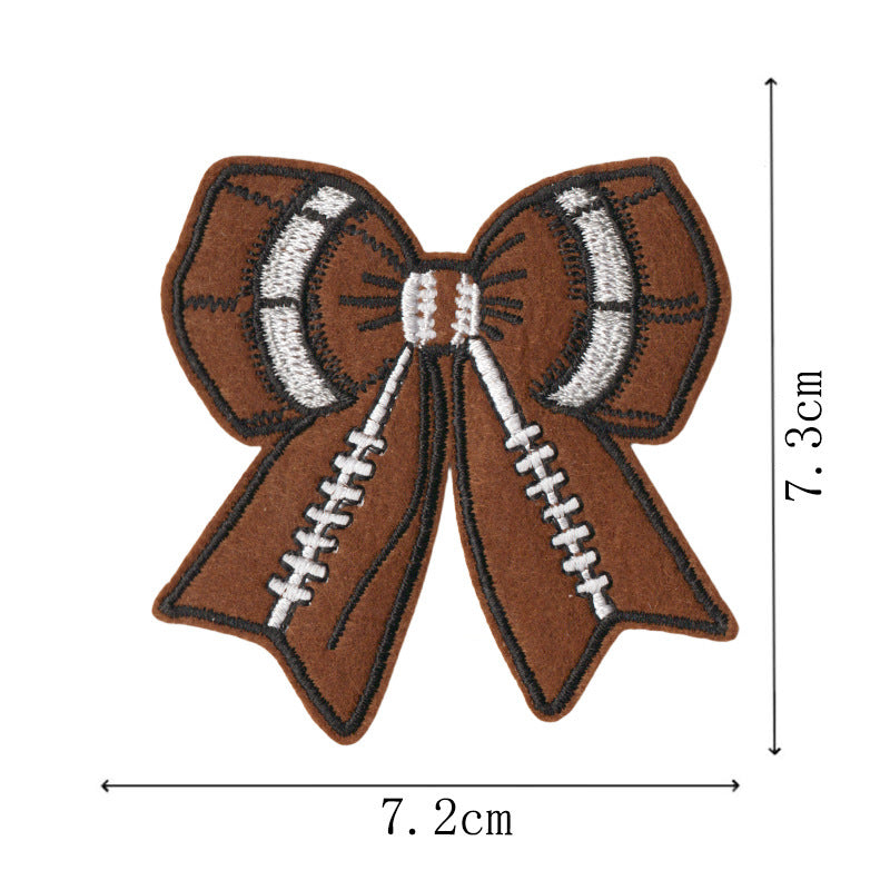 Wholesale Stylish Leopard Bow Embroidery Patches Iron On DIY Accessory Set Of 9 For Clothing Bags Decor