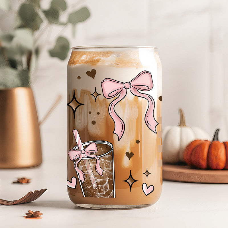 Wholesale Pink Cake Drink Series  16oz Cup UV DTF Wraps