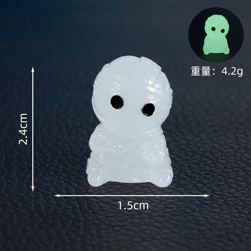 Wholesale Resin  Luminous Ghost Pumpkin Desktop Figurine Decoration for Gift Resale