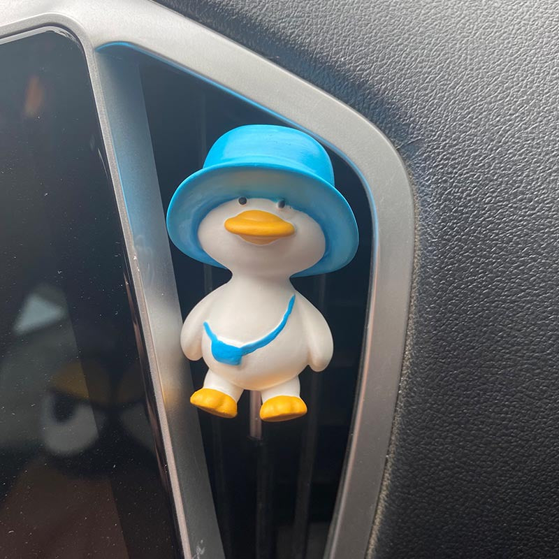 Wholesale Gypsum Cute Duck Car Aromatherapy Expanding Fragrance Stone Pendant