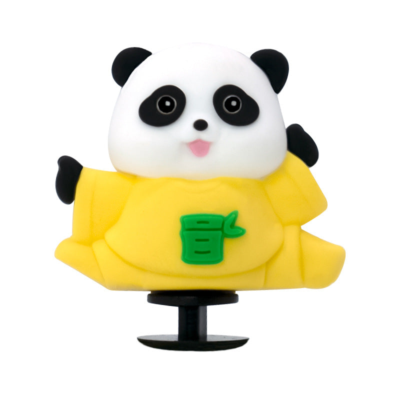 Wholesale 5pcs  Cartoon Animal Panda Garden 3D Crocs Decorative Accessories