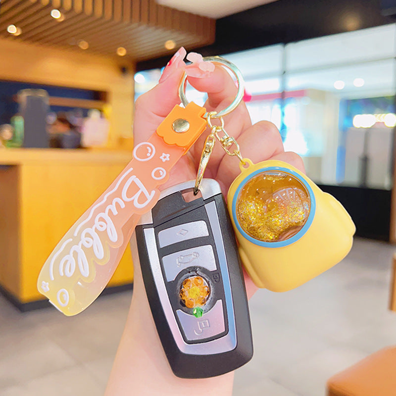 Wholesale Luminous Quicksand Acrylic Keychain