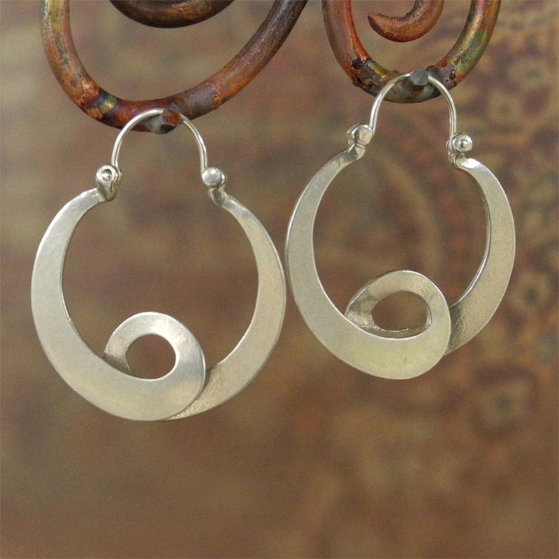 Wholesale Devil's Eye Moon Metal Long Earrings