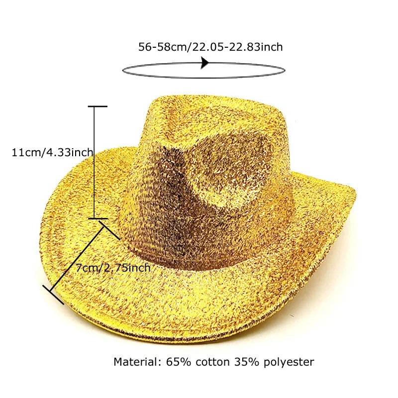 Wholesale Lace and Gold Wire Western Cowboy Hat