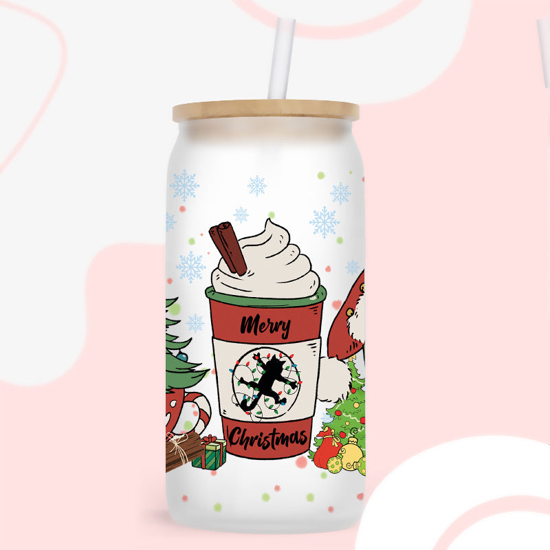 Wholesale Christmas Beverage Series 16oz Cup UV DTF Wraps