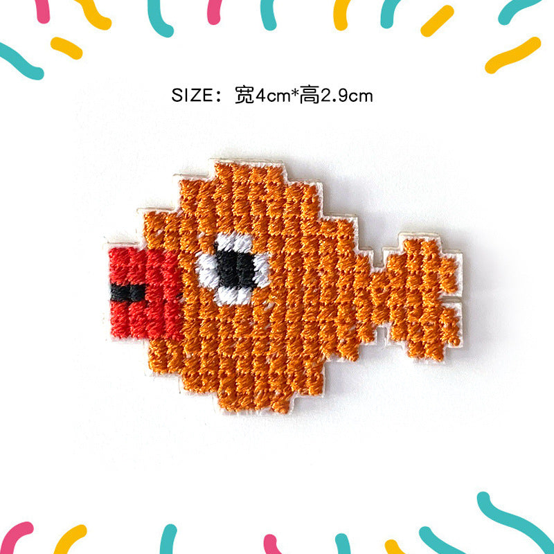 Wholesale Cartoon character embroidered patch frog cross  cloth patch