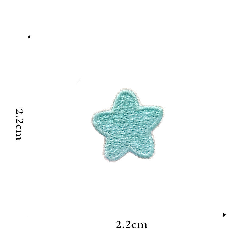 Wholesale Cute cartoon rainbow five-pointed star embroidery DIY patches