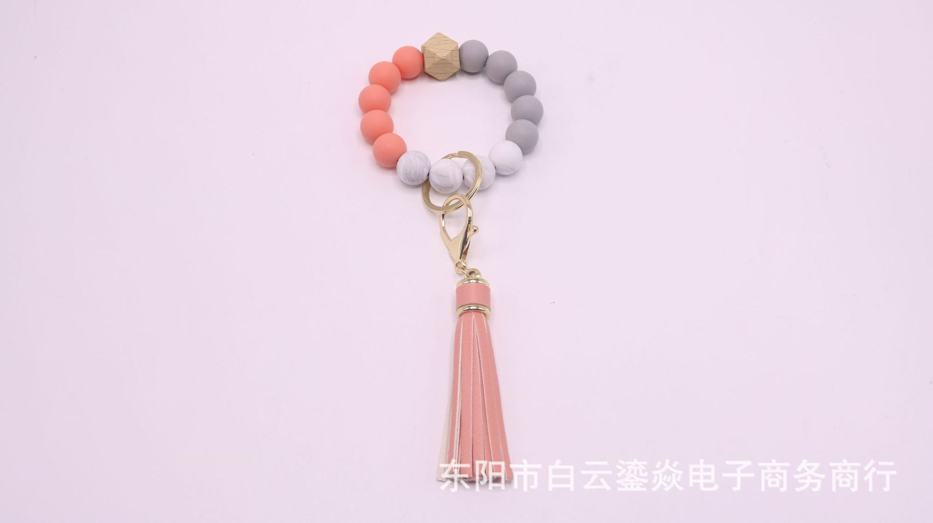 Wholesale 10pcs/pack  Silicone leather tassel bracelet Wristlet Keychain