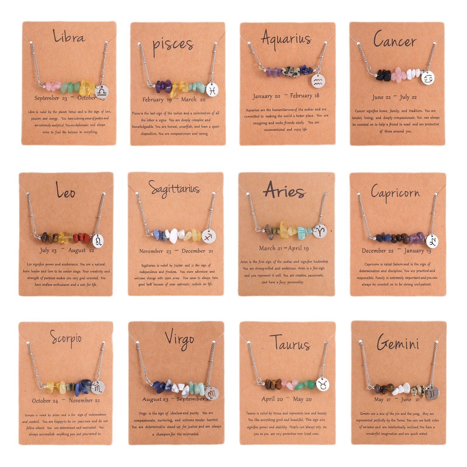 Wholesale Twelve Contion Gravel Combination Necklace