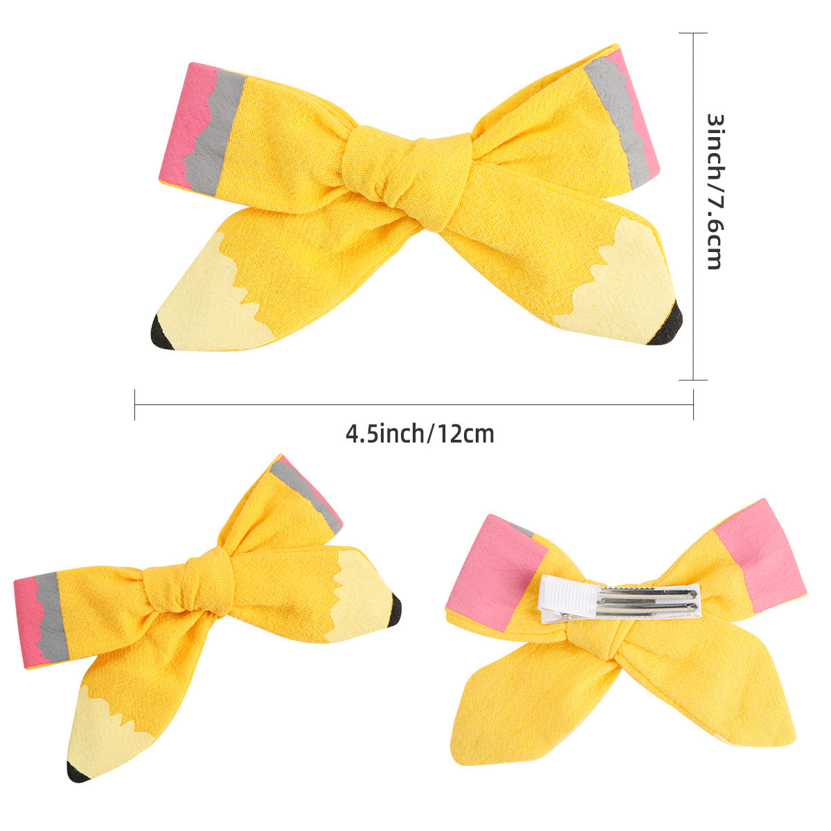 Wholesale Fabric Return To School Season Boutique Kindergarten Hair Accessories