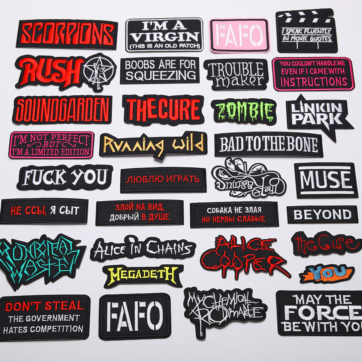Wholesale Twill Embroidered Alphabet Patches Black White Rectangle Applique 33 Styles For Sweater DIY Craft Supply