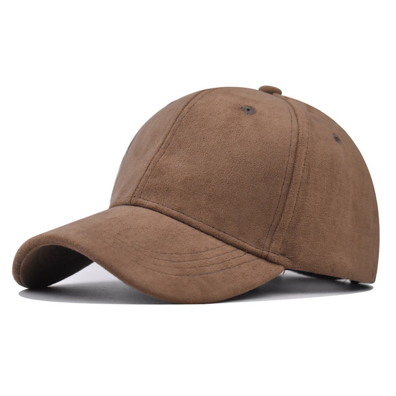 Wholesale Solid Color Suede Fashionable Breathable Autumn and Winter Pure Cotton Baseball Cap