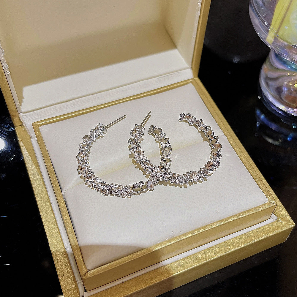 Wholesale Irregular silver earrings