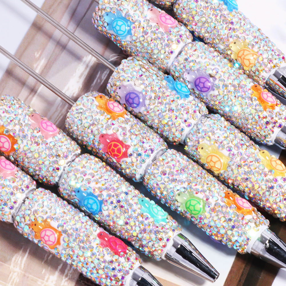 Wholesale 6pcs beadable pens Colorful diamond beaded touch screen pen DIY beaded