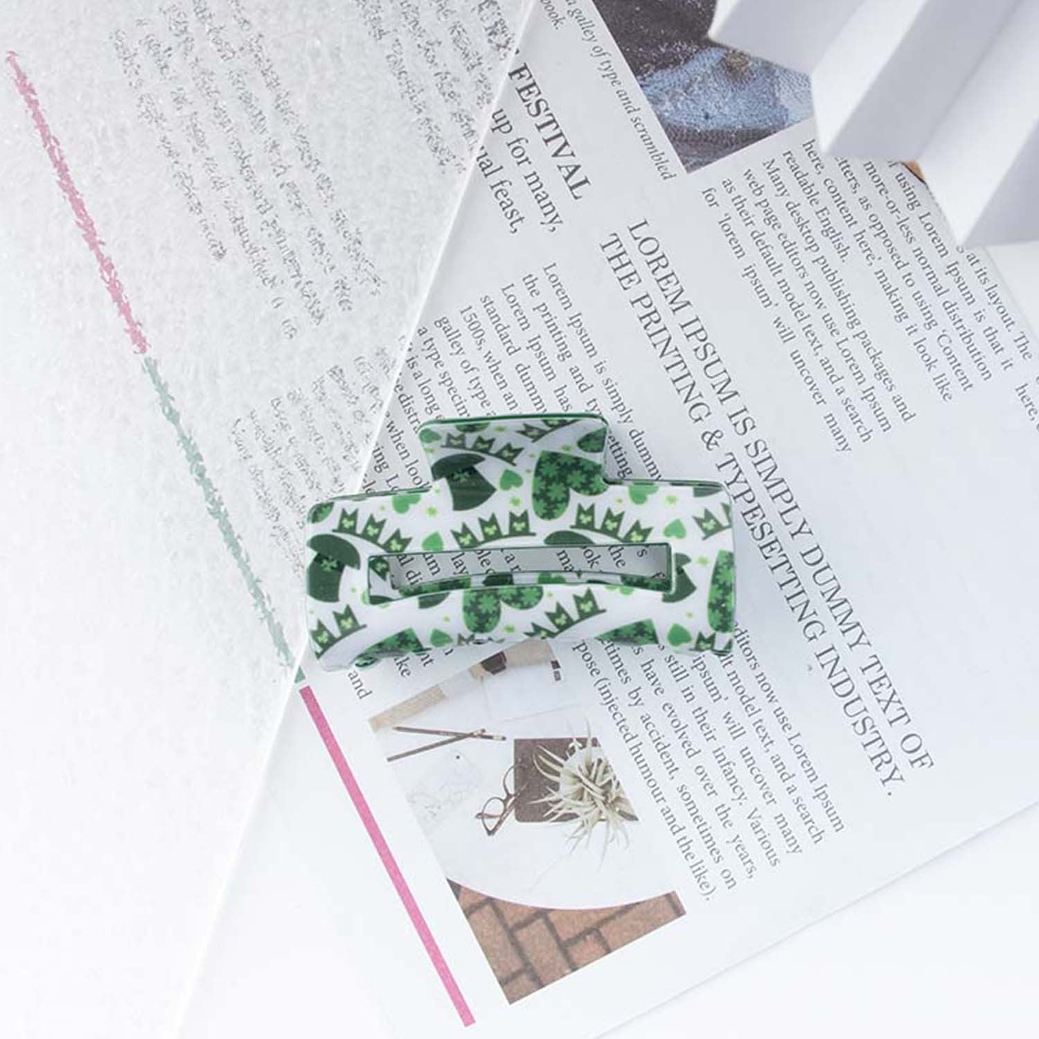 Wholesale St Patrick Pvc 8cm Hair Clip