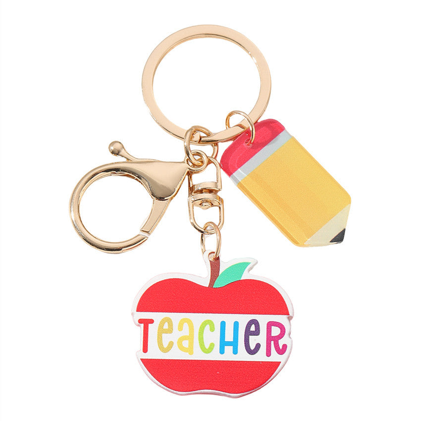 Wholesale Graduation Season Pencil Teacher's Day Gift Acrylic Keychain