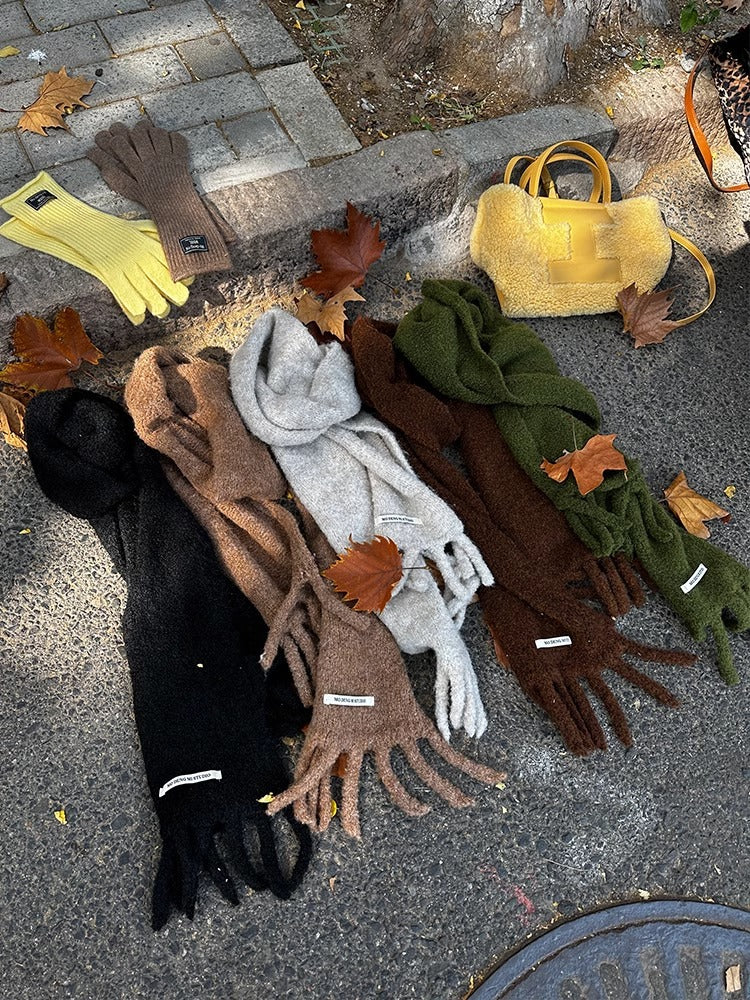 Wholesale Winter Alpaca Thick Fringed Thickened Warm Scarf