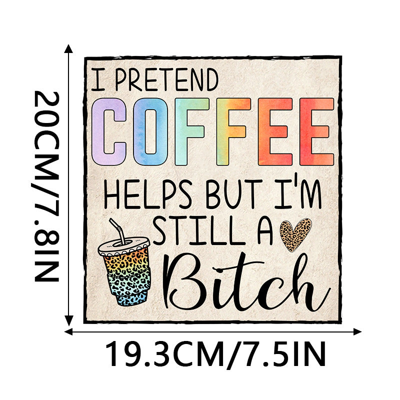 Wholesale 10pcs Leopard print coffee UV DTF Ready to Press Transfers Wraps