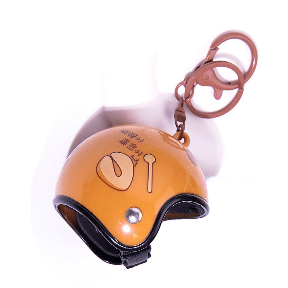 Wholesale 6.5CM large helmet keychain creative DIY accessories