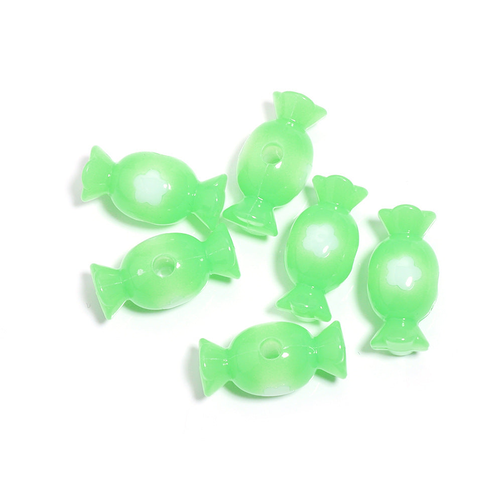 Wholesale  40pcs Jelly two-color colored candy acrylic beads