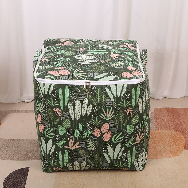 Wholesale Cotton and Linen Foldable Zipper Storage Bags