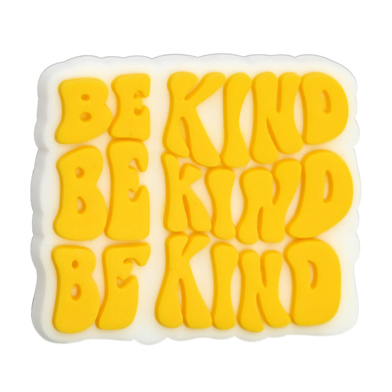 Wholesale Random 100pcs/pack  English phrase series cartoon beads