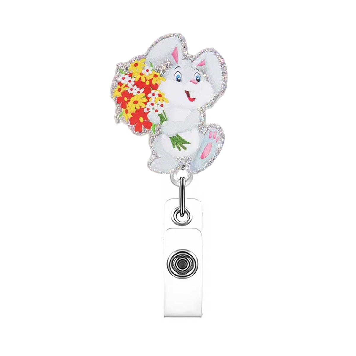 Wholesale Easter Badge Reels Glitter Fun Badge Reels