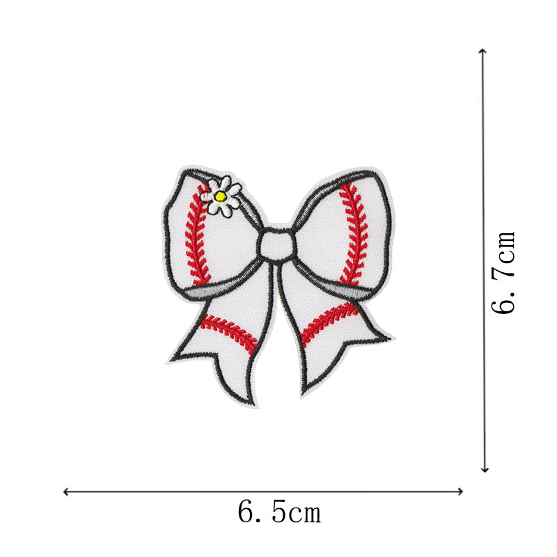 Wholesale Bow Cartoon Baseball DIY Patches