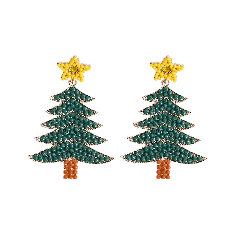 Wholesale Christmas Earrings Christmas Tree Earrings