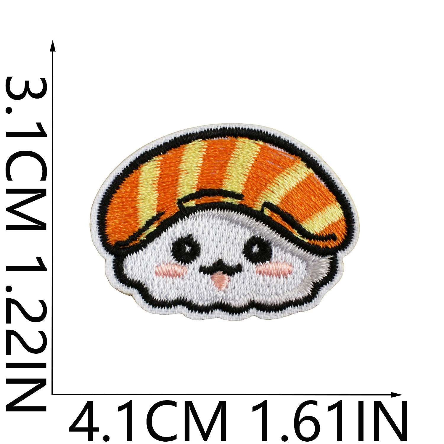 Wholesale Cartoon Salmon Sushi Embroidered Patch For Clothing DIY Decorative Accent