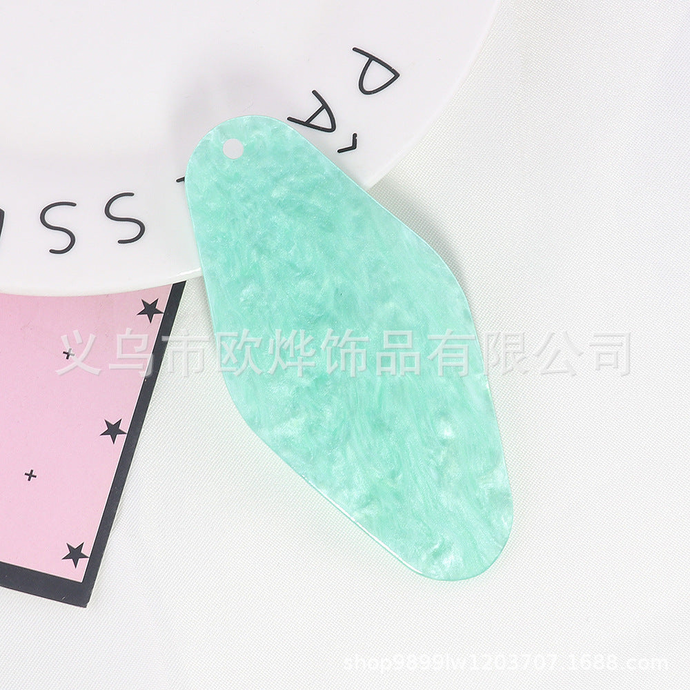 Wholesale 10pcs Blank DIY Acrylic Tag Luggage Pendant Motel Keychains